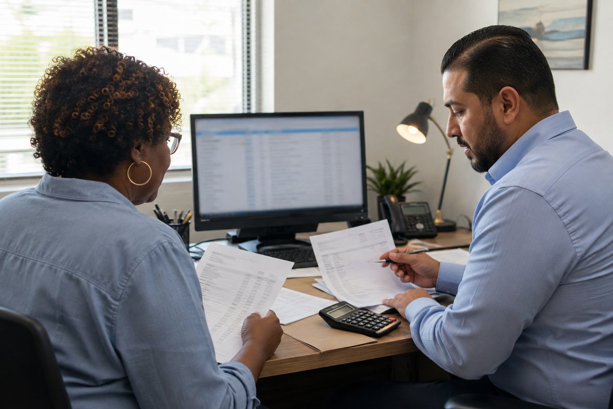 Bank statements and accounting records reviewed before tax preparation