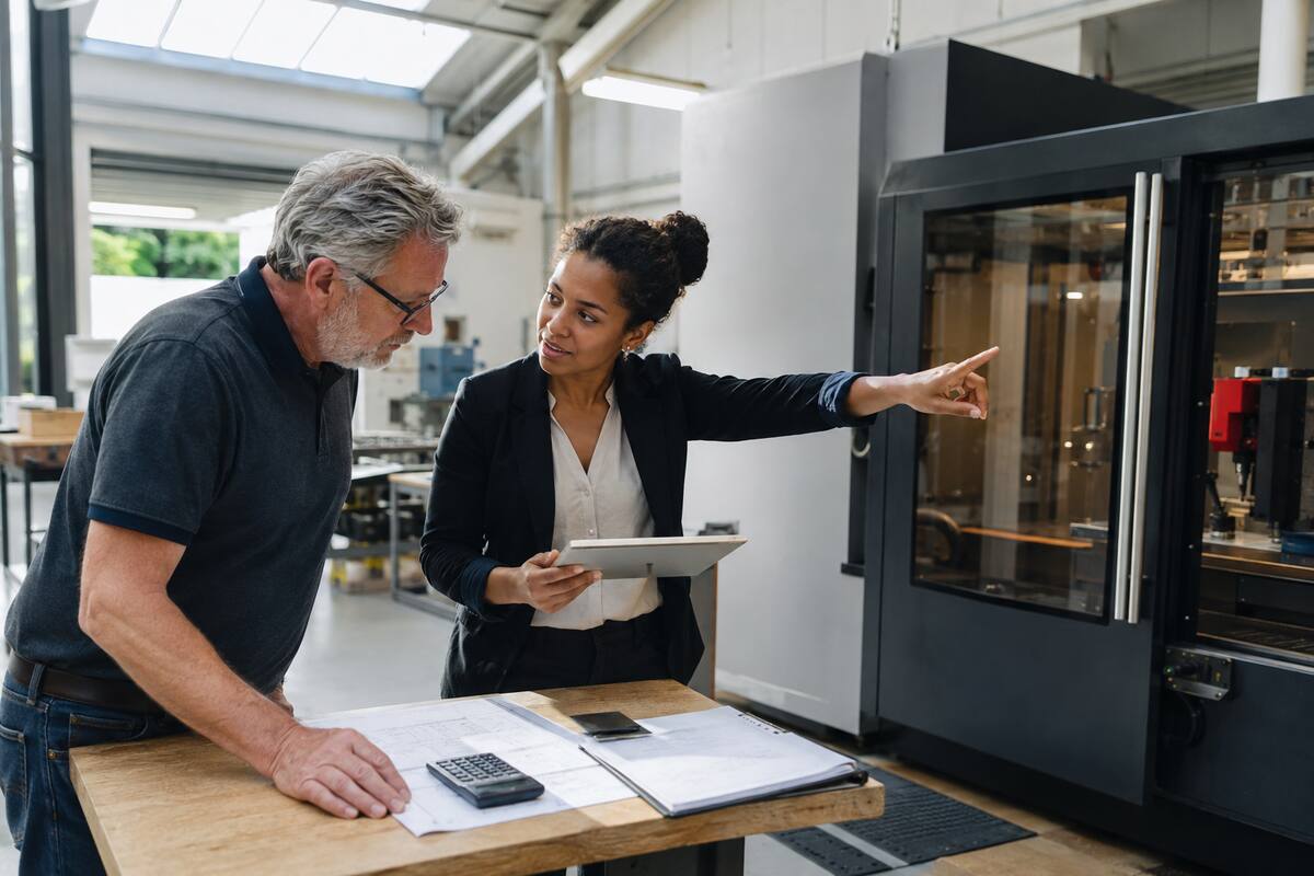 Tax advisor reviewing the tax and cash-flow effects of a year-end equipment purchase