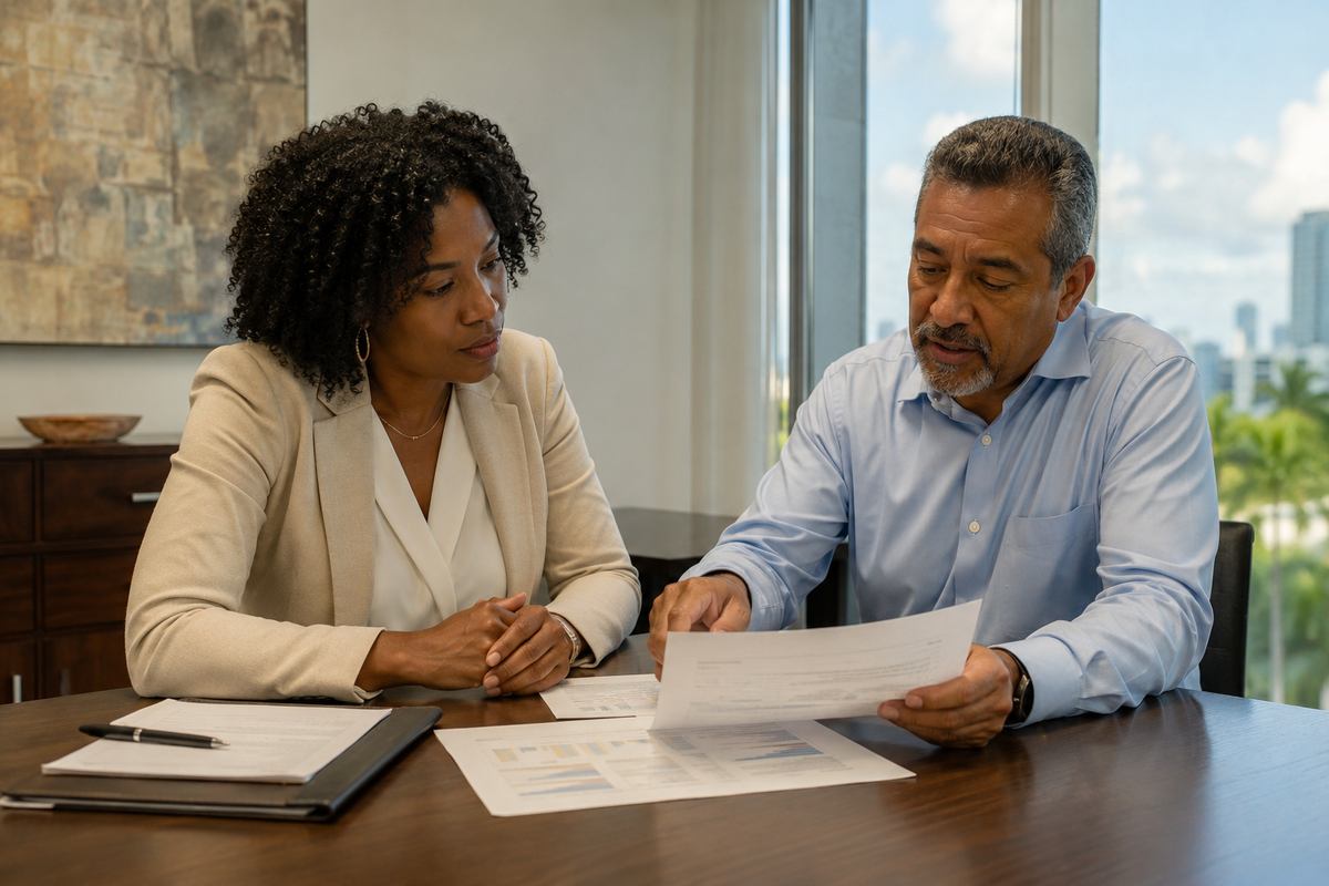 Tax adviser reviewing C corporation and S corporation tax tradeoffs with a business owner