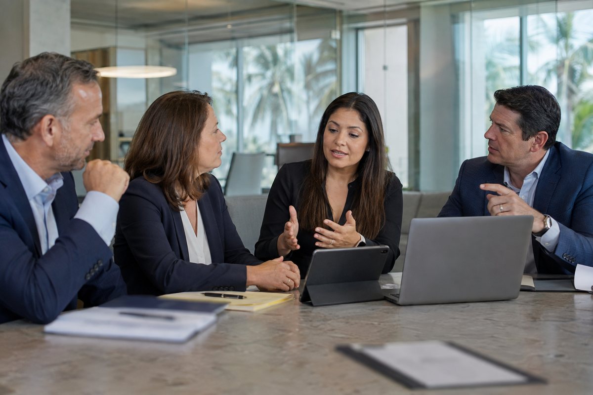 An accountant reviews documented approvals and reconciliations for a professional-service firm