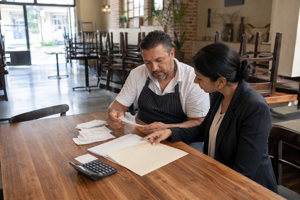 Reviewing final business sales records and Florida sales-tax closure documents