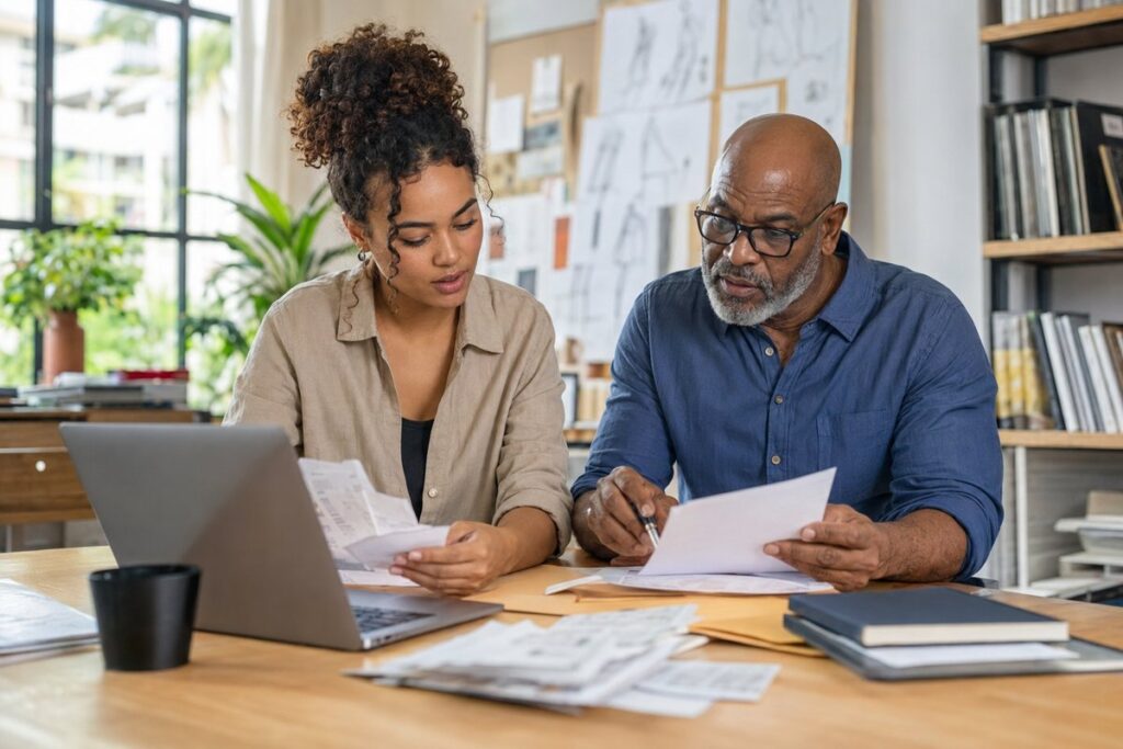 Accountant Fort Lauderdale organizing records for a small business or freelancer