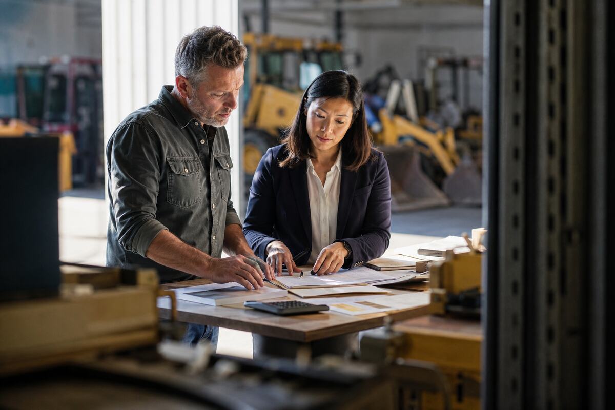 Business owner reviewing debt payments and coverage calculations