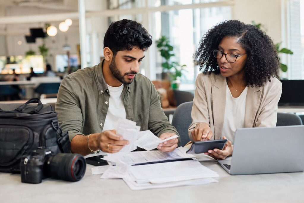 Tax Advisor Fort Lauderdale reviewing 1099 tax records for a freelancer