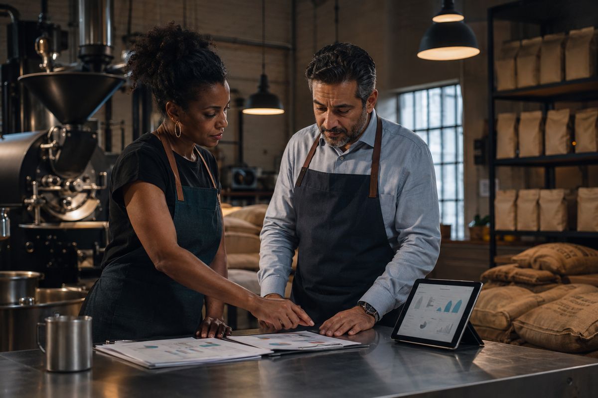 Business owner reviewing pricing and contribution-margin scenarios