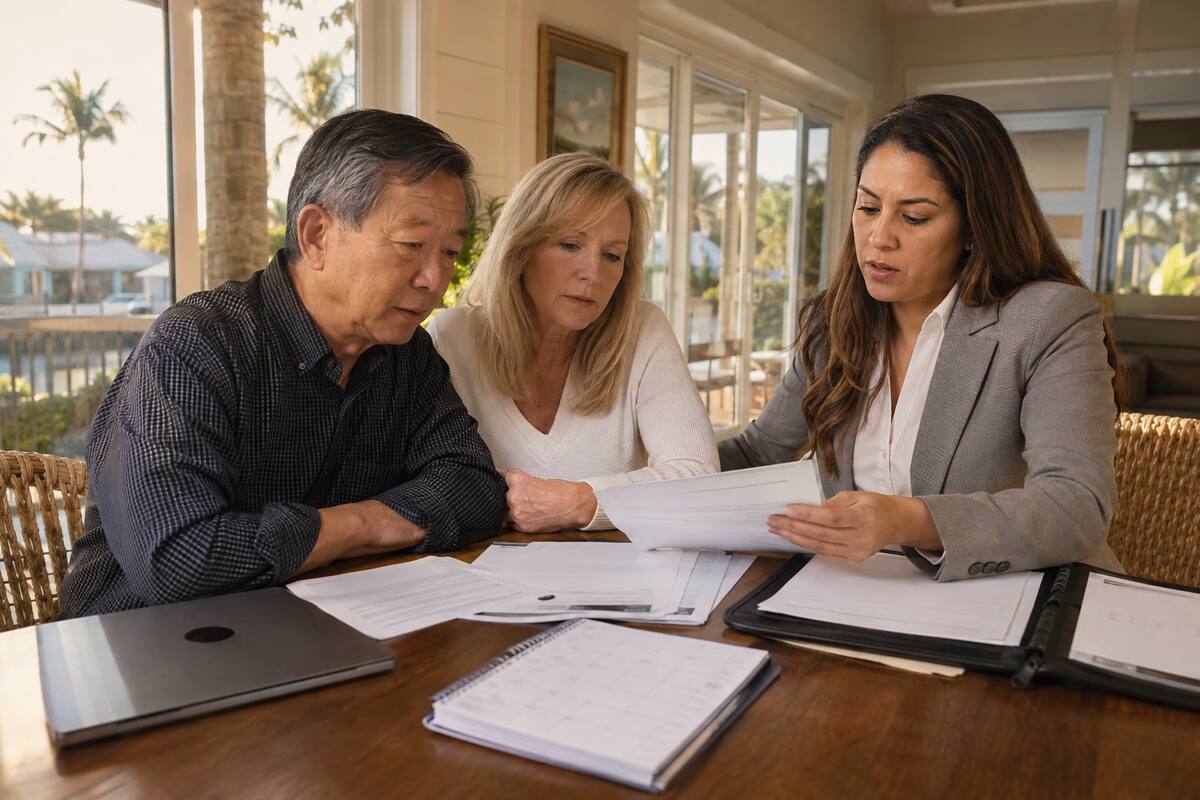 Taxpayers and a CPA review the response date on an IRS levy notice
