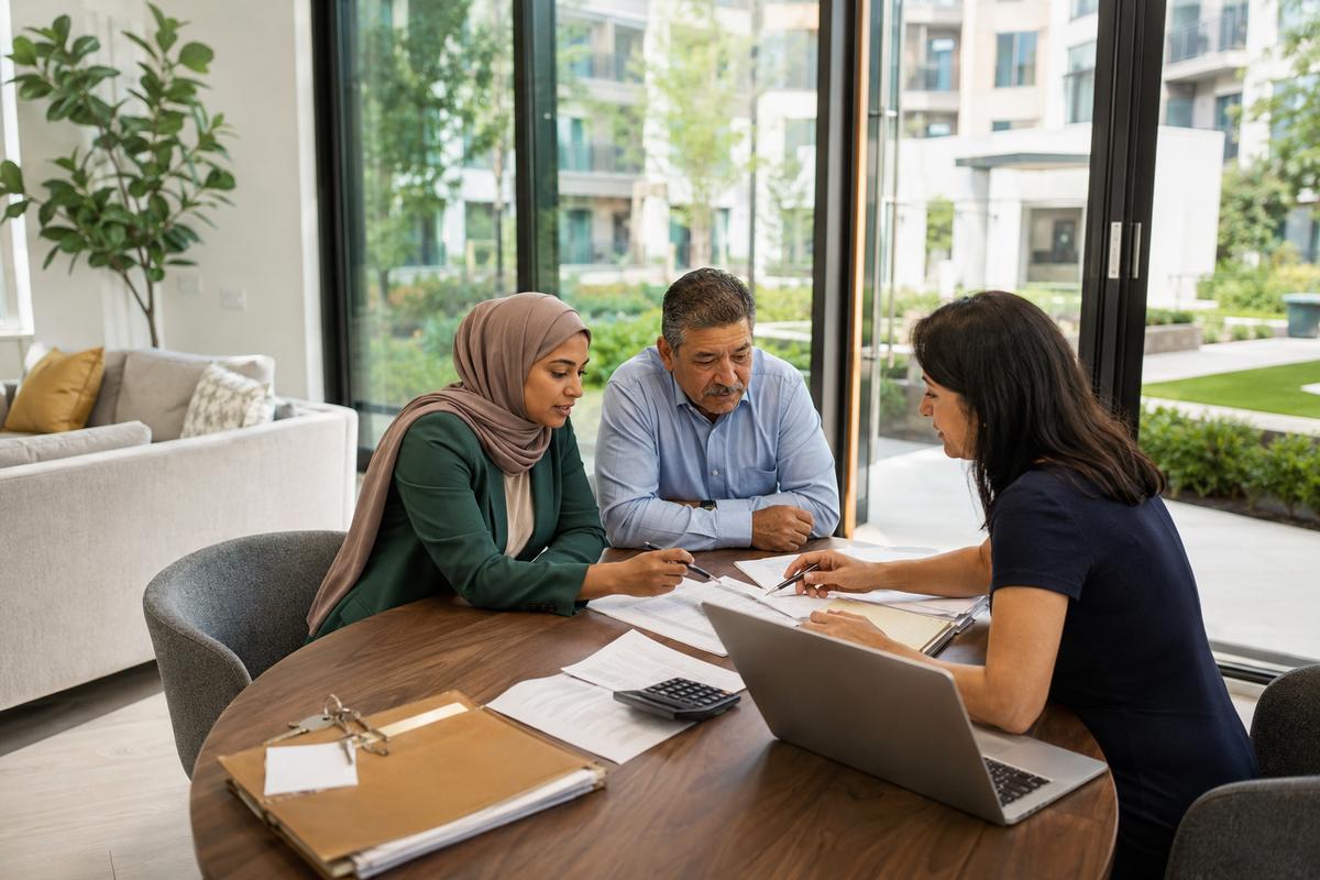 Property owner and accountant comparing a manager statement with fees, reserves and bank deposits