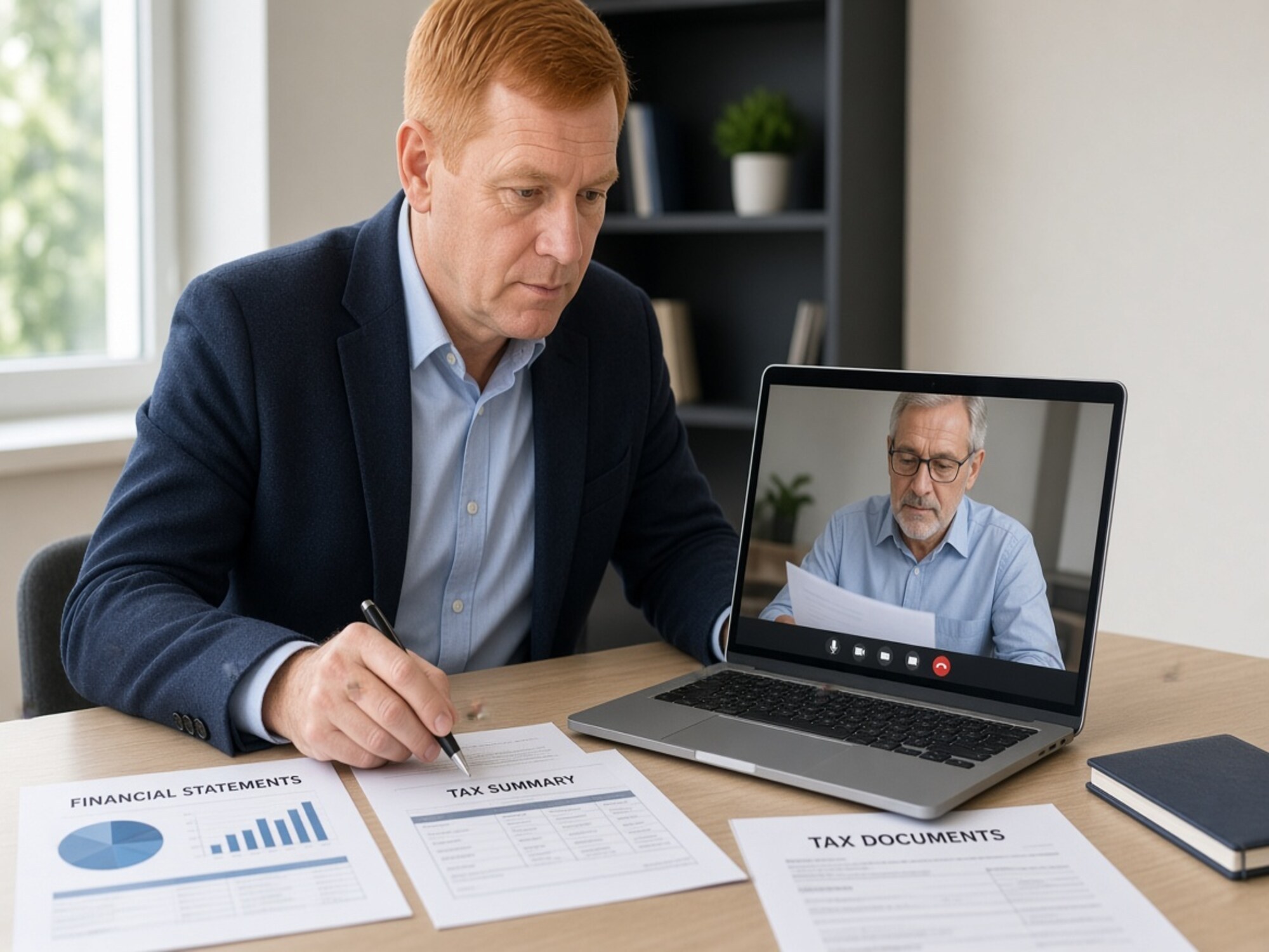 Florida tax preparer conducting a virtual tax consultation with a client